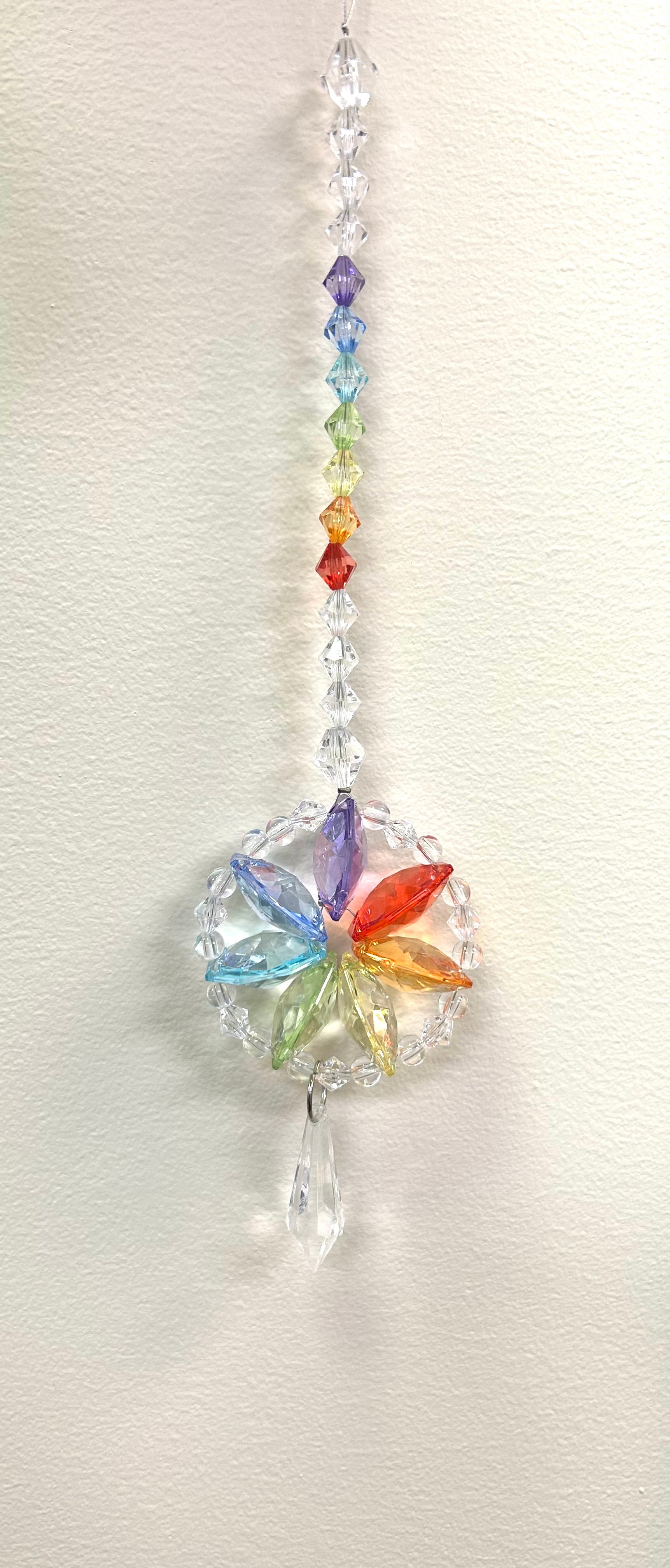 Glass Flower Crystal Suncatcher - Lighten Up Shop