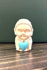 Blue Heart Buddha Statue 2.5"( Friends for Life Buddhas) - Lighten Up Shop