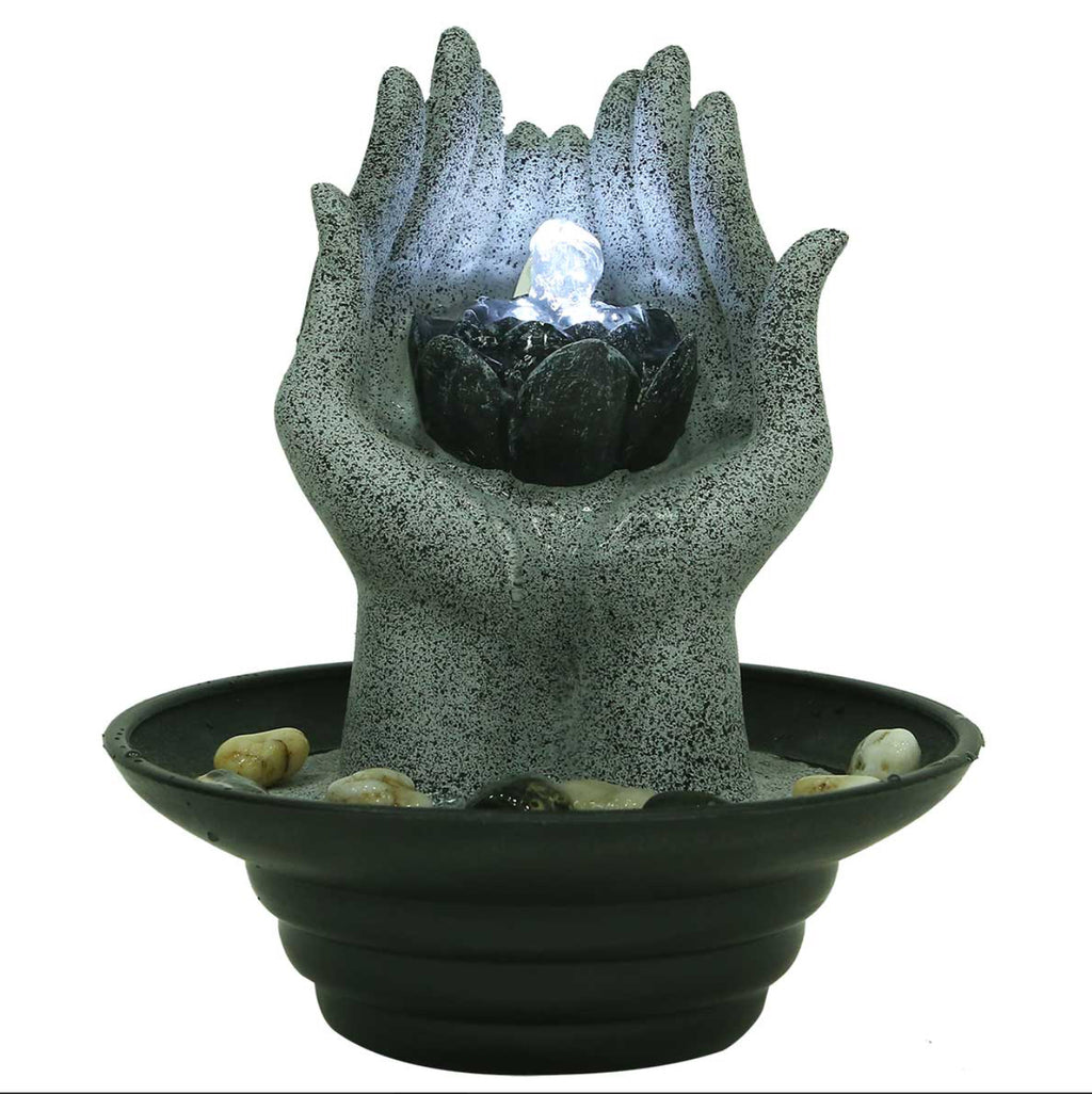Lotus Hands Water Fountain - Lighten Up Shop