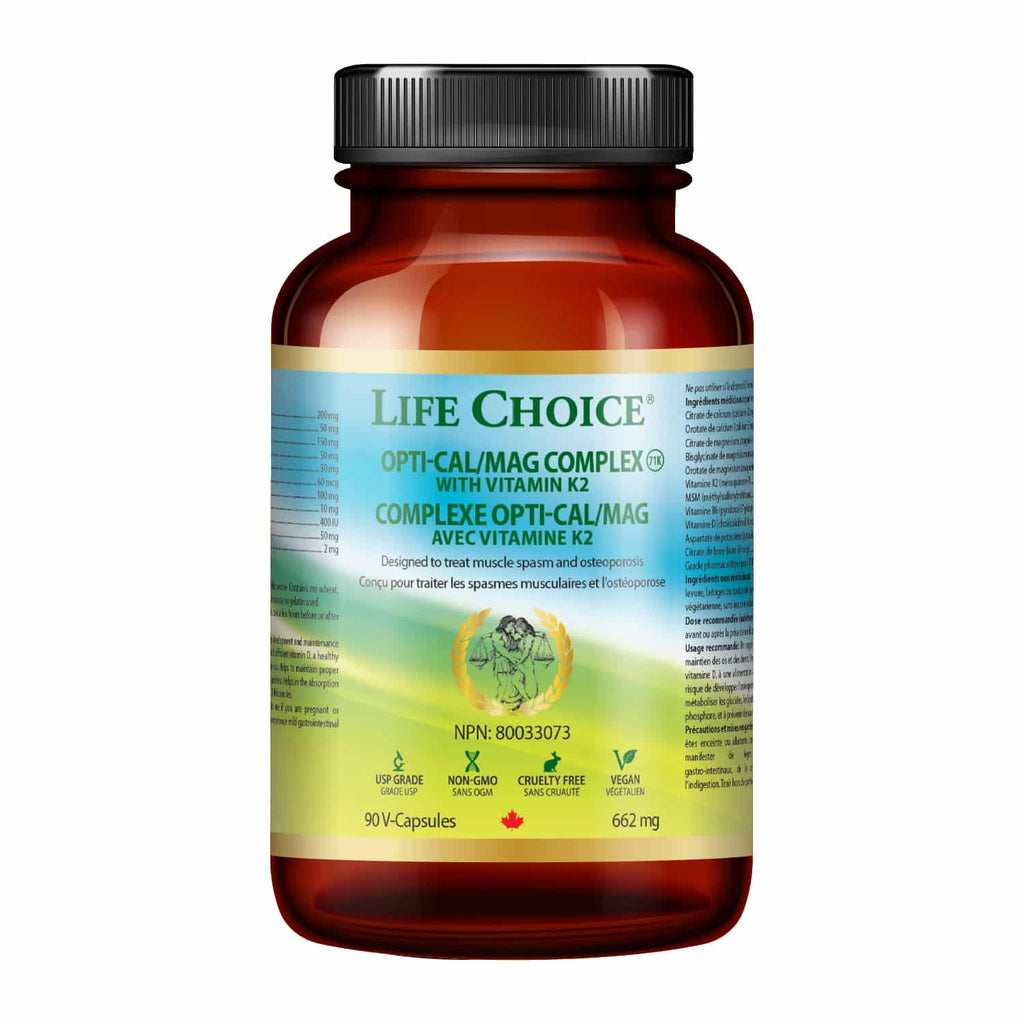 Opti-Cal/Mag Complex with Vitamin K2 - 90 V-Capsules - Lighten Up Shop