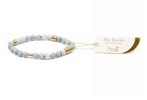 Stone Stacking Bracelet - Blue Howlite - Lighten Up Shop