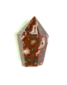 Red Moss Agate Tower