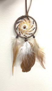 Beaded Dreamcatcher 2.5” Brown - Lighten Up Shop