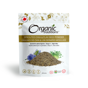 Organic Traditions Sprouted Chia & Flax Seed Powder 227g - Lighten Up Shop