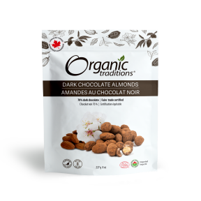 Organic Traditions Dark Chocolate Almonds 227g - Lighten Up Shop