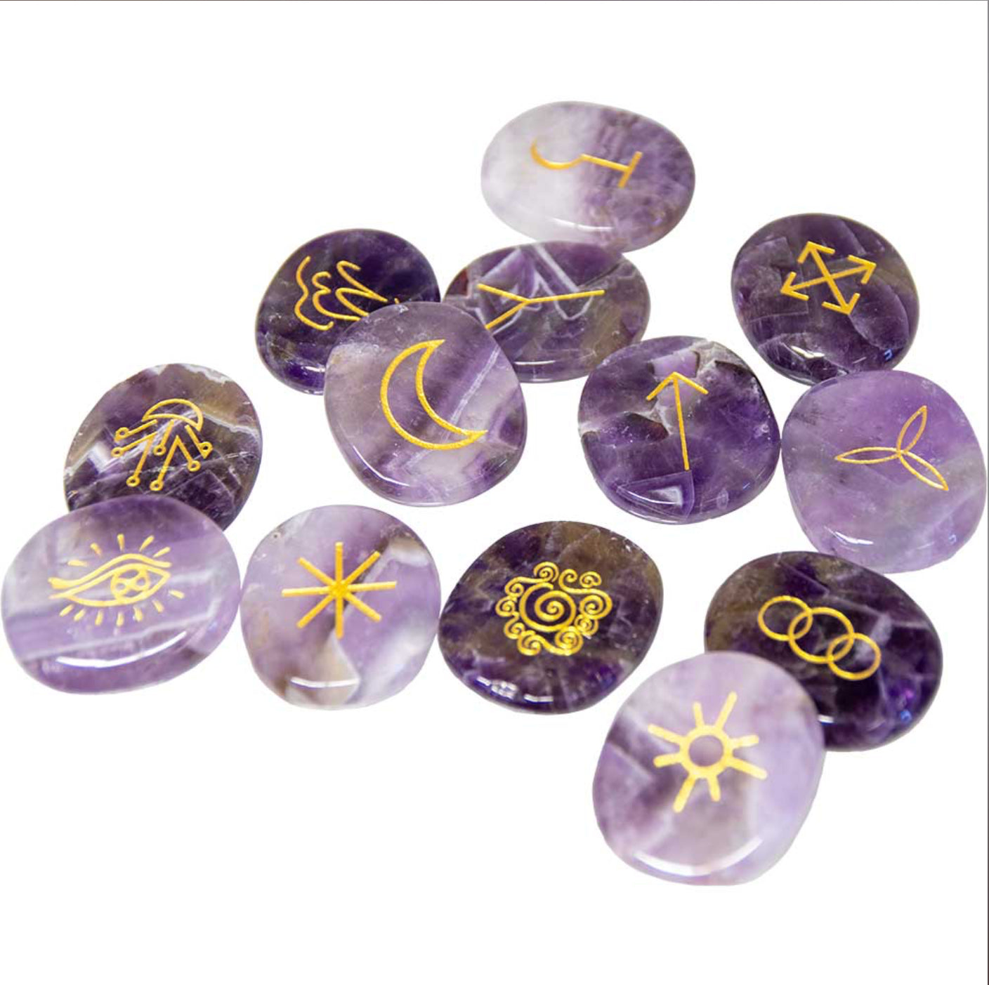 Witches Amethyst Rune 13 Piece Set - Lighten Up Shop