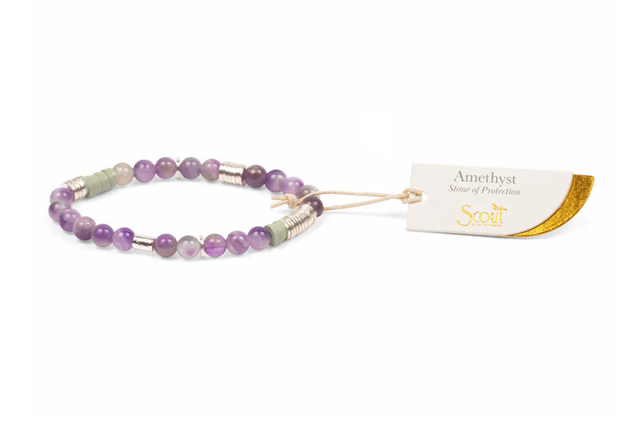 Stone Stacking Bracelet - Amethyst - Lighten Up Shop
