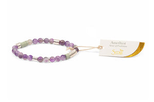 Stone Stacking Bracelet - Amethyst - Lighten Up Shop