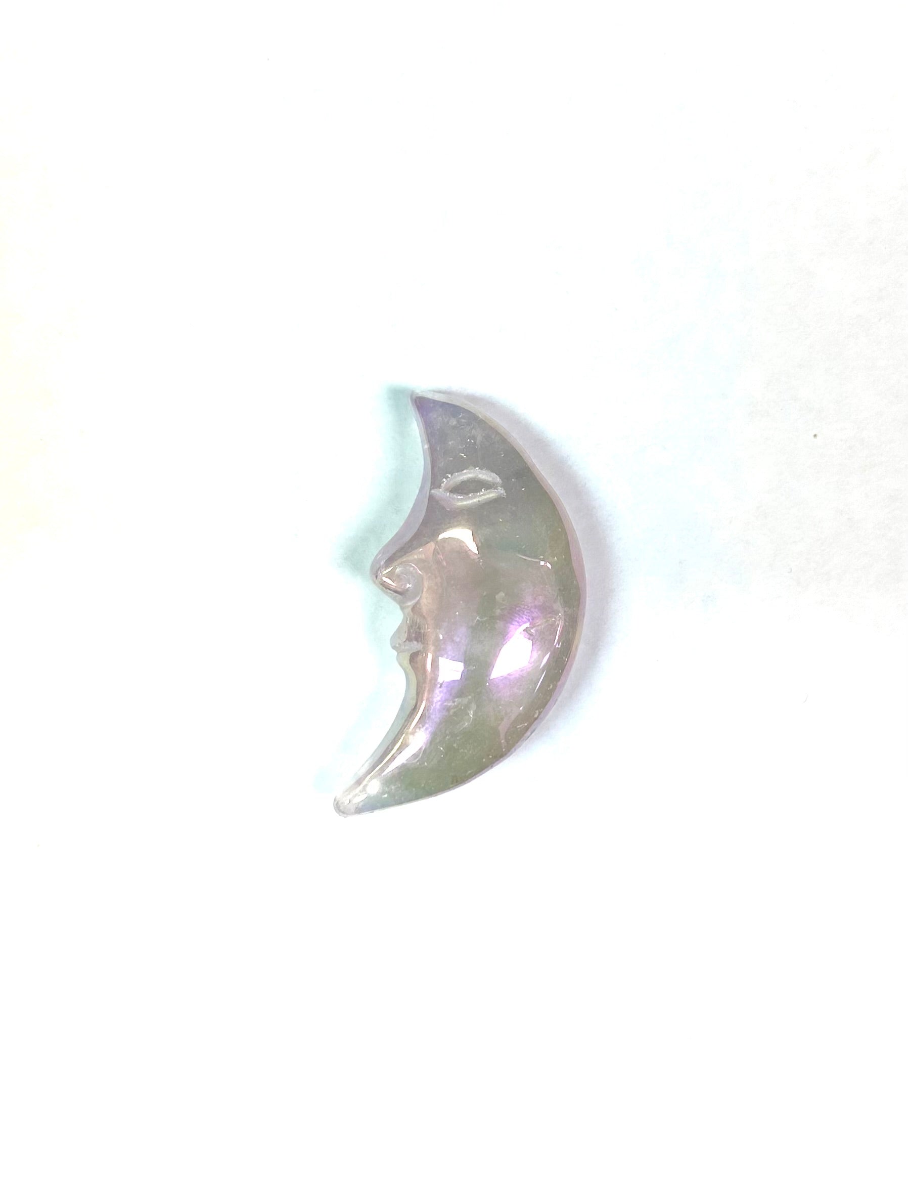Aura Rose Quartz Moon Face - Lighten Up Shop