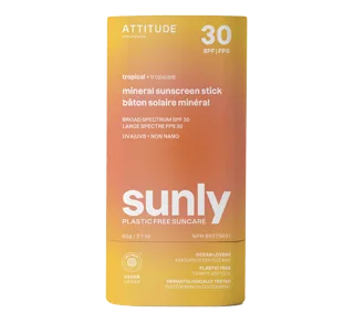 Attitude Mineral Sunscreen Stick 30SPF 60g - Tropical - Lighten Up Shop