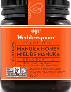 Wedderspoon Monofloral Manuka Honey KFactor16 (250 grams)