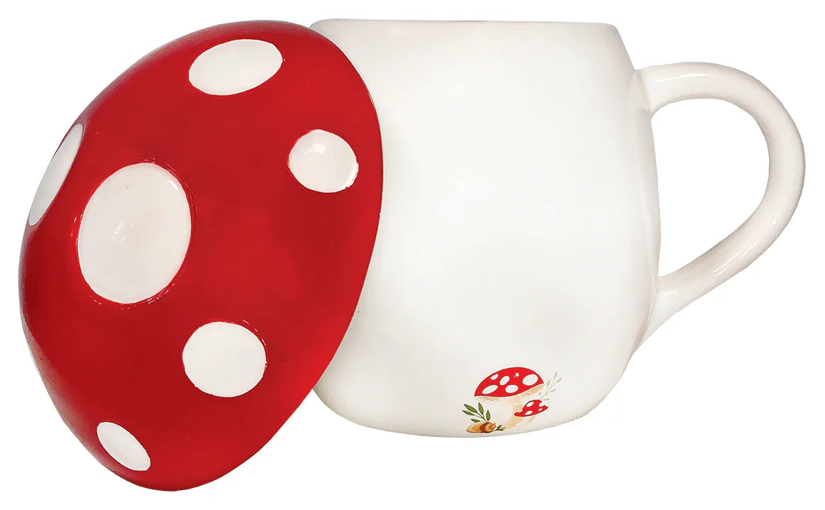 Mushroom Mug with Lid 12oz. - Lighten Up Shop