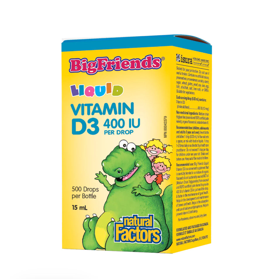 Big Friends Vitamin D3 400IU 15ml Drops - Lighten Up Shop