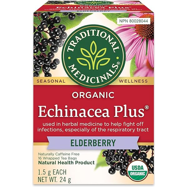 Traditional Medicinals Echinacea Plus Elderberry Tea - Lighten Up Shop