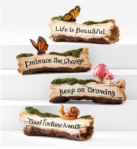 Sentiment Forest Log Decor - Lighten Up Shop