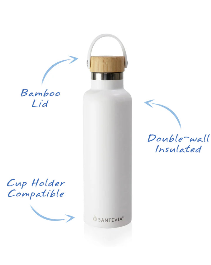 Santevia Stainless Steel Water Bottle 750ml - Lighten Up Shop
