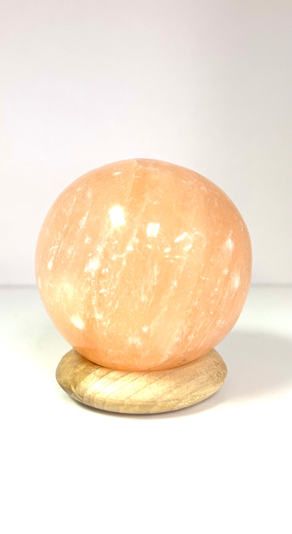 Peach Selenite Sphere - Lighten Up Shop