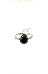 Obsidian Ring Teardrop $30 - Lighten Up Shop