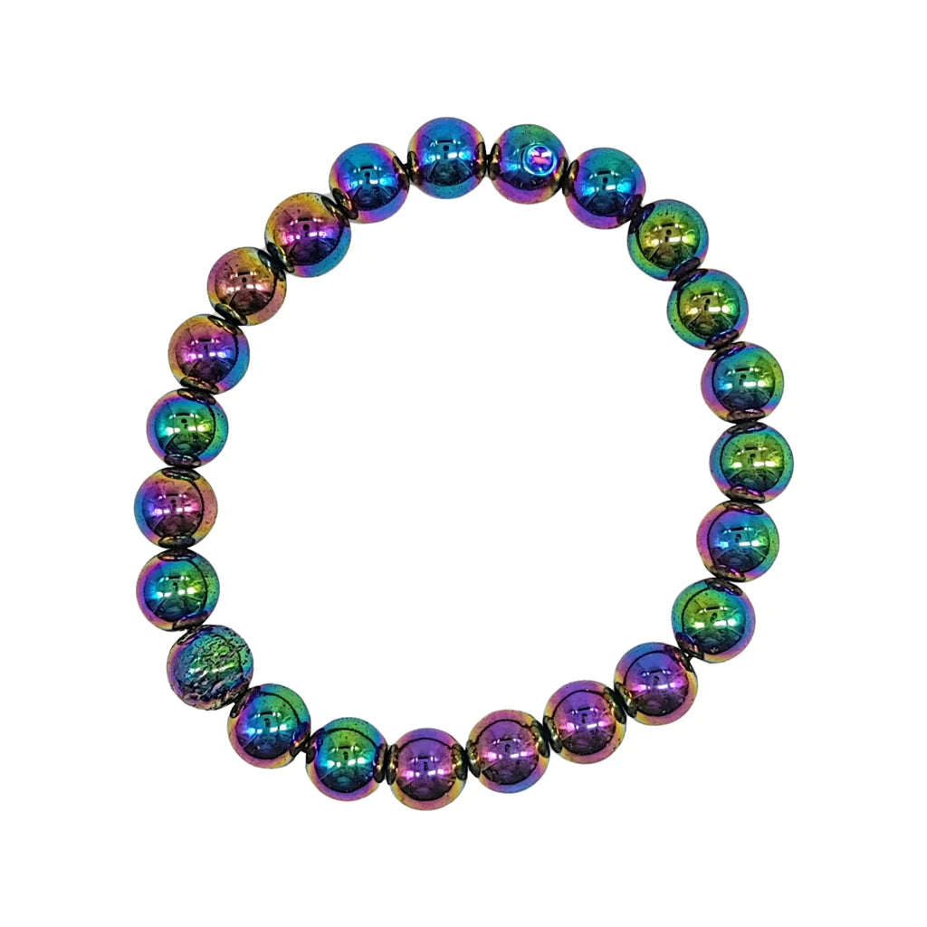 Rainbow Hematite Bracelet - Lighten Up Shop