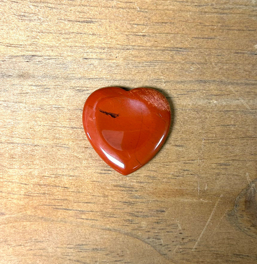 Red Jasper Heart Worry Stone - Lighten Up Shop