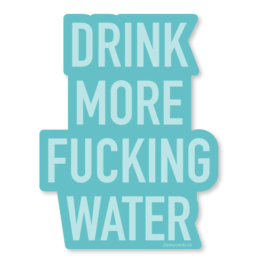Drink More Fucking Water Sticker - Lighten Up Shop