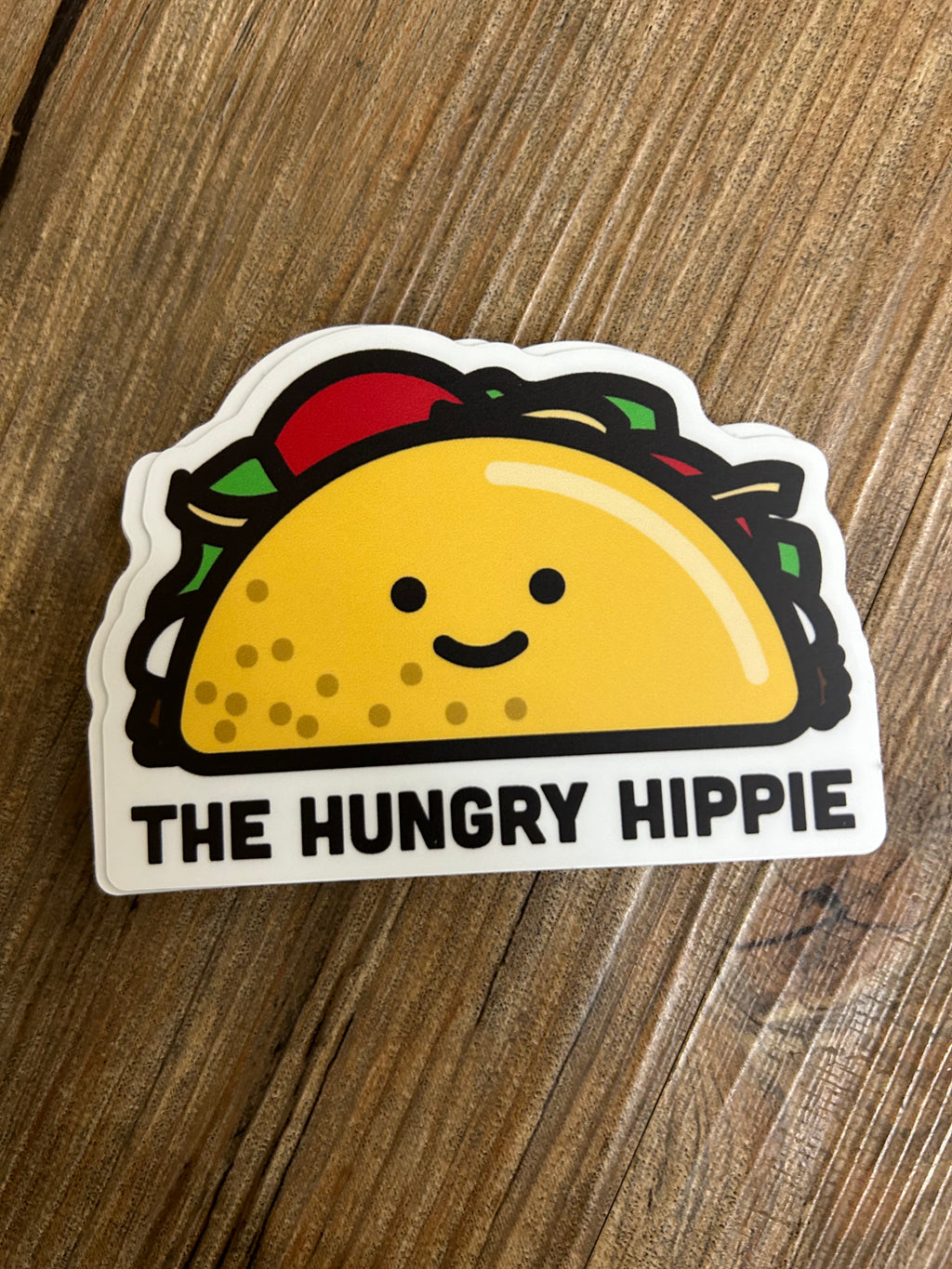 Let's Taco The Hungry Hippie Sticker - Lighten Up Shop