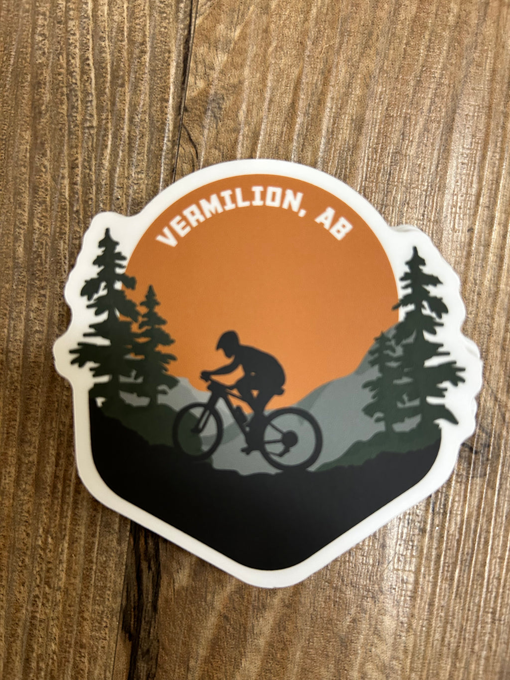 Off Road Biker Vermilion AB Sticker - Lighten Up Shop