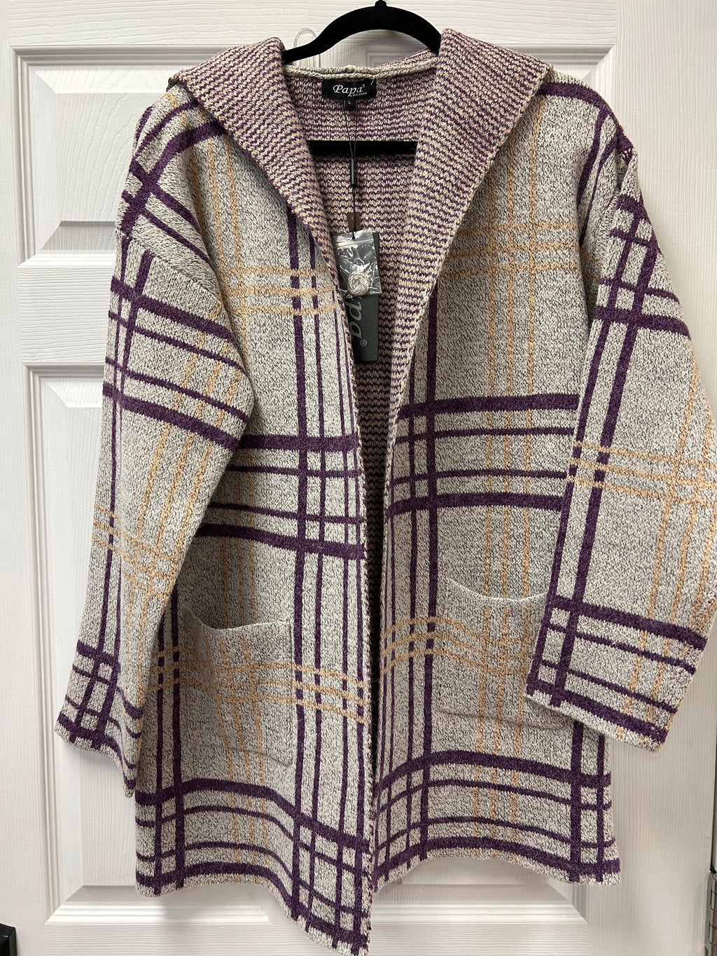 Purple and Grey Sweater - Lighten Up Shop