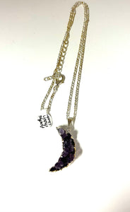 Amethyst Moon Cluster Necklace - Lighten Up Shop