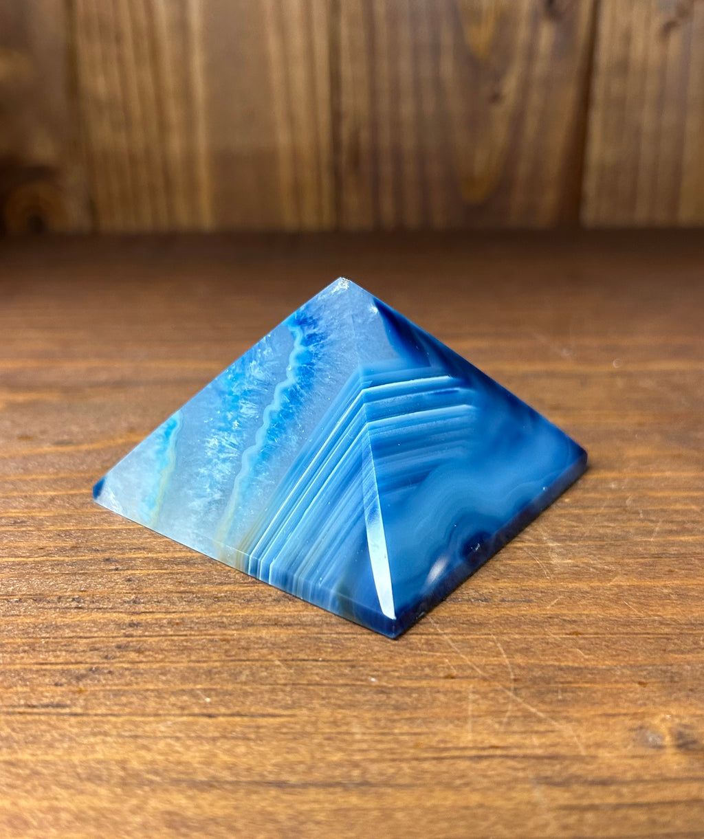 Blue Agate Pyramid - Lighten Up Shop