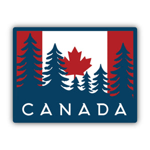 Canada Flag Trees Sticker - Lighten Up Shop