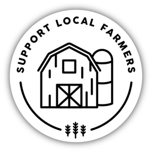 Support Local Farmers Sticker - Lighten Up Shop