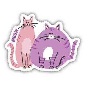 Colourful Cats Sticker - Lighten Up Shop