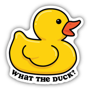 What the Duck Rubber Duck Sticker - Lighten Up Shop