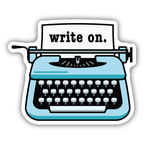 Write On Typewriter Sticker - Lighten Up Shop