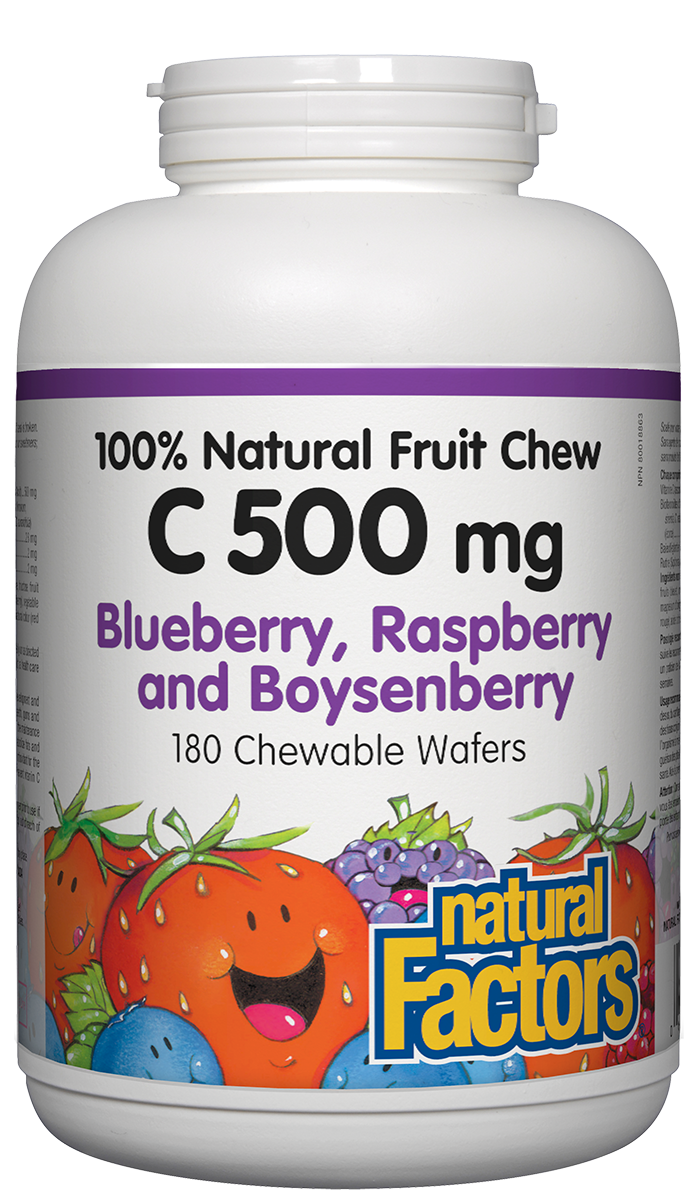 Vitamin C Blueberry, Raspberry, and Boysenberry 180 Chewable - Lighten Up Shop