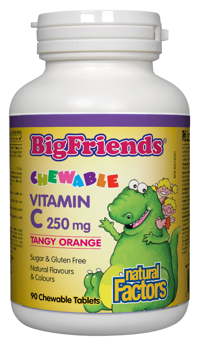 Big Friends Chewable Vitamin C 250mg 90 chewable - Lighten Up Shop