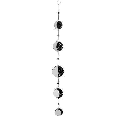 Moon Phases Wood Mirror Mobile - Lighten Up Shop