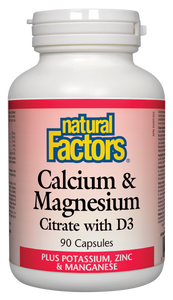 Calcium and Magnesium Citrate with D3 90 capsules - Lighten Up Shop