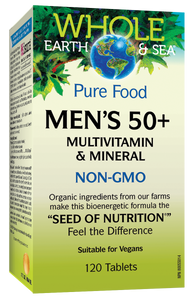 Men's 50+ Multivitamin and Mineral 120 tablets - Lighten Up Shop