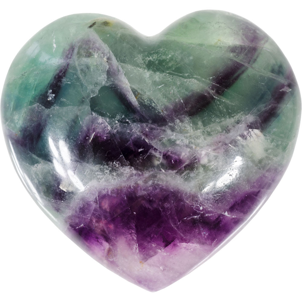 Fluorite Heart $15 - Lighten Up Shop