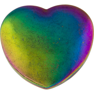 Rainbow Hematite Heart 1.5" - Lighten Up Shop
