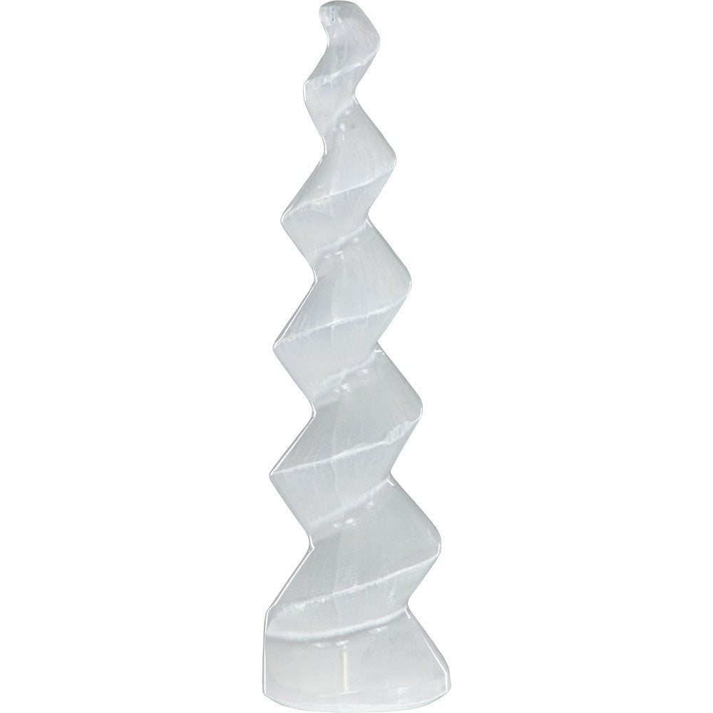 Selenite Spiral Tower $20 - Lighten Up Shop