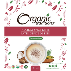 Organic Traditions Holiday Spice Latte 150g - Lighten Up Shop