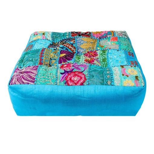 Meditation Cushion Bright Blue Square - Lighten Up Shop