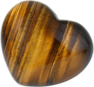 Tiger's Eye Heart 1.5" - Lighten Up Shop