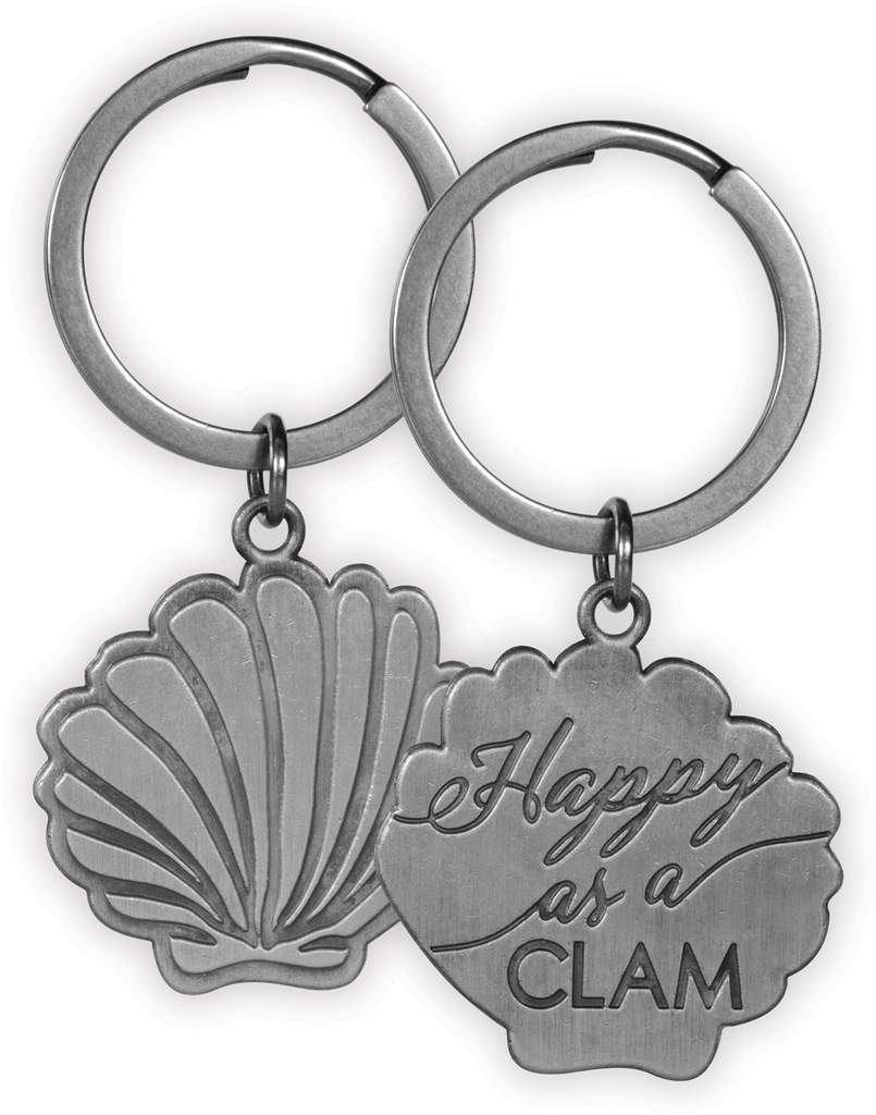 Keychain - Happy as a Clam - Lighten Up Shop