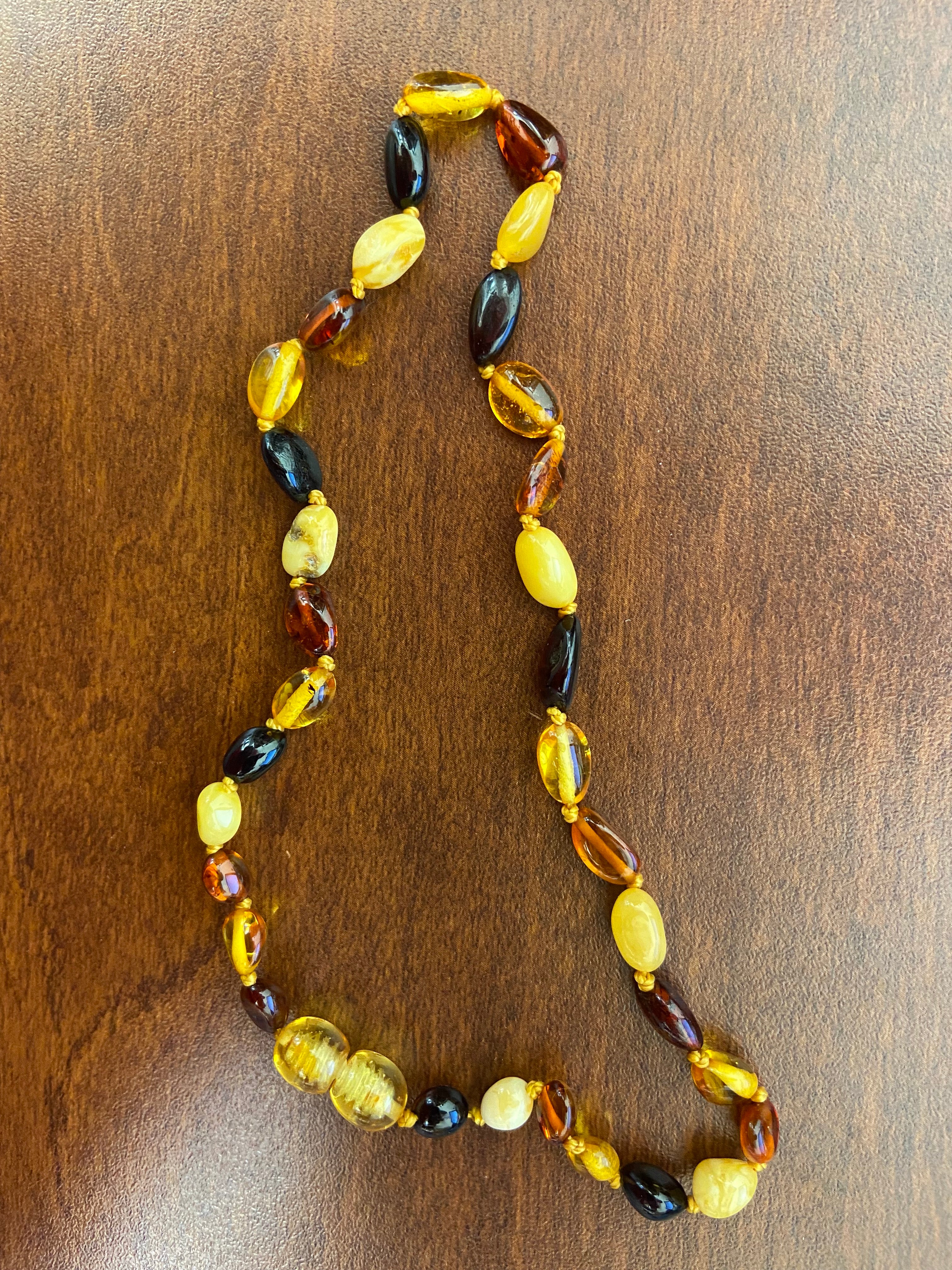 Amber Teething Necklace Multi Colour - Lighten Up Shop