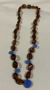 Amber Teething Blue Necklace - Lighten Up Shop