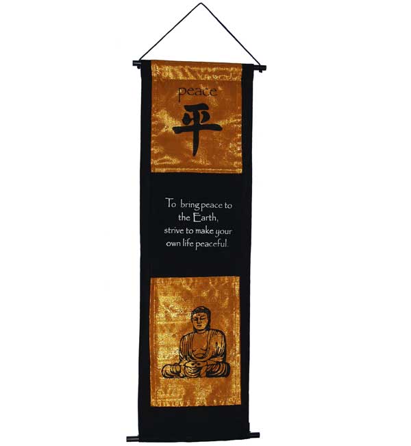 Peace Buddha Banner - Lighten Up Shop